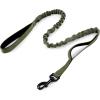 imagerabbitgoo Tactical Bungee Dog Leash with Shock Absorption Military Training Leash with 2 Padded Control Handles for Medium Large Dogs 52FT BrownGreen