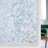 imagerabbitgoo Window Privacy Film Rainbow Film Decorative Window Sticker 3D Static Stained Glass Cling Tint for Room Darkening Day Sleep Black 175 x 787 inchesSilver