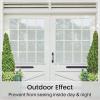 imagerabbitgoo Blackout Window Film Sun Blocking Privacy Cover for Glass Removable Opaque Room Darkening Dark Black Out Window Covers Tint Shades for Home Day Sleep Light Blocker 175 x 787 InchesMatte White