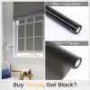 imagerabbitgoo Blackout Window Film Sun Blocking Privacy Cover for Glass Removable Opaque Room Darkening Dark Black Out Window Covers Tint Shades for Home Day Sleep Light Blocker 175 x 787 InchesTaupe