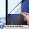 imagerabbitgoo Blackout Window Film Sun Blocking Privacy Cover for Glass Removable Opaque Room Darkening Dark Black Out Window Covers Tint Shades for Home Day Sleep Light Blocker 175 x 787 InchesBlue Silver