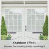 imagerabbitgoo Blackout Window Film Sun Blocking Privacy Cover for Glass Removable Opaque Room Darkening Dark Black Out Window Covers Tint Shades for Home Day Sleep Light Blocker 175 x 787 InchesMatte White