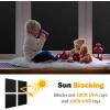 imagerabbitgoo Blackout Window Film Sun Blocking Privacy Cover for Glass Removable Opaque Room Darkening Dark Black Out Window Covers Tint Shades for Home Day Sleep Light Blocker 175 x 787 InchesBlack