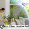 imagerabbitgoo Blackout Window Film Sun Blocking Privacy Cover for Glass Removable Opaque Room Darkening Dark Black Out Window Covers Tint Shades for Home Day Sleep Light Blocker 175 x 787 InchesBlack Silver