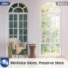 imagerabbitgoo Blackout Window Film Sun Blocking Privacy Cover for Glass Removable Opaque Room Darkening Dark Black Out Window Covers Tint Shades for Home Day Sleep Light Blocker 175 x 787 InchesBlue Silver