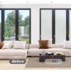 imagerabbitgoo Blackout Window Film Sun Blocking Privacy Cover for Glass Removable Opaque Room Darkening Dark Black Out Window Covers Tint Shades for Home Day Sleep Light Blocker 175 x 787 InchesPure