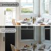 imagerabbitgoo Blackout Window Film Sun Blocking Privacy Cover for Glass Removable Opaque Room Darkening Dark Black Out Window Covers Tint Shades for Home Day Sleep Light Blocker 175 x 787 InchesBlack