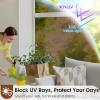 imagerabbitgoo Blackout Window Film Sun Blocking Privacy Cover for Glass Removable Opaque Room Darkening Dark Black Out Window Covers Tint Shades for Home Day Sleep Light Blocker 175 x 787 InchesBrown Silver