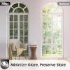 imagerabbitgoo Blackout Window Film Sun Blocking Privacy Cover for Glass Removable Opaque Room Darkening Dark Black Out Window Covers Tint Shades for Home Day Sleep Light Blocker 175 x 787 InchesBlack Silver
