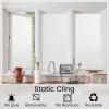 imagerabbitgoo Blackout Window Film Sun Blocking Privacy Cover for Glass Removable Opaque Room Darkening Dark Black Out Window Covers Tint Shades for Home Day Sleep Light Blocker 175 x 787 InchesMatte White