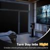 imagerabbitgoo Blackout Window Film Sun Blocking Privacy Cover for Glass Removable Opaque Room Darkening Dark Black Out Window Covers Tint Shades for Home Day Sleep Light Blocker 175 x 787 InchesBlack