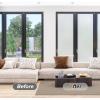 imagerabbitgoo Blackout Window Film Sun Blocking Privacy Cover for Glass Removable Opaque Room Darkening Dark Black Out Window Covers Tint Shades for Home Day Sleep Light Blocker 175 x 787 InchesPure