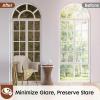 imagerabbitgoo Blackout Window Film Sun Blocking Privacy Cover for Glass Removable Opaque Room Darkening Dark Black Out Window Covers Tint Shades for Home Day Sleep Light Blocker 175 x 787 InchesBrown Silver