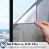 imagerabbitgoo Blackout Window Film Sun Blocking Privacy Cover for Glass Removable Opaque Room Darkening Dark Black Out Window Covers Tint Shades for Home Day Sleep Light Blocker 175 x 787 InchesSilver