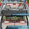 imagerabbitgoo Dog Car Barrier for SUVs Adjustable Large Pet Gate UniversalFit Divider Cargo Net HeavyDuty Wire Mesh Dog Barrier SUV Van Vehicles Subaru Car Accessories Safety Travel Standard ModelStandard Model