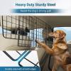 imagerabbitgoo Dog Car Barrier for SUVs Adjustable Large Pet Gate UniversalFit Divider Cargo Net HeavyDuty Wire Mesh Dog Barrier SUV Van Vehicles Subaru Car Accessories Safety Travel Standard ModelTriple Folding Model