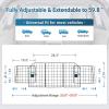 imagerabbitgoo Dog Car Barrier for SUVs Adjustable Large Pet Gate UniversalFit Divider Cargo Net HeavyDuty Wire Mesh Dog Barrier SUV Van Vehicles Subaru Car Accessories Safety Travel Standard ModelTriple Folding Model