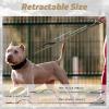 imagerabbitgoo Tactical Bungee Dog Leash with Shock Absorption Military Training Leash with 2 Padded Control Handles for Medium Large Dogs 52FT BrownBrown