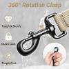 imagerabbitgoo Tactical Bungee Dog Leash with Shock Absorption Military Training Leash with 2 Padded Control Handles for Medium Large Dogs 52FT BrownBrown