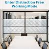 imagerabbitgoo Window Privacy Film Frosted Glass Decorative Static Cling Sticker Sun Blocking Vinyl Covering for Home Kitchen Living Room Bathroom Black 175 x 787 inchesFrosted