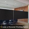 imagerabbitgoo Window Privacy Film Frosted Glass Decorative Static Cling Sticker Sun Blocking Vinyl Covering for Home Kitchen Living Room Bathroom Black 175 x 787 inchesBlack