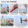 imagerabbitgoo Window Privacy Film Frosted Glass Decorative Static Cling Sticker Sun Blocking Vinyl Covering for Home Kitchen Living Room Bathroom Black 175 x 787 inchesFrosted