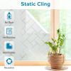 imagerabbitgoo Window Privacy Film Frosted Glass Decorative Static Cling Sticker Sun Blocking Vinyl Covering for Home Kitchen Living Room Bathroom Black 175 x 787 inchesFrosted