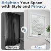 imagerabbitgoo Window Privacy Film Frosted Glass Decorative Static Cling Sticker Sun Blocking Vinyl Covering for Home Kitchen Living Room Bathroom Black 175 x 787 inchesFrosted