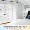 imagerabbitgoo Window Privacy Film Frosted Glass Decorative Static Cling Sticker Sun Blocking Vinyl Covering for Home Kitchen Living Room Bathroom Black 175 x 787 inchesClear