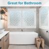 imagerabbitgoo Window Privacy Film Frosted Glass Decorative Static Cling Sticker Sun Blocking Vinyl Covering for Home Kitchen Living Room Bathroom Black 175 x 787 inchesFrosted