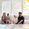 imagerabbitgoo Window Privacy Film Frosted Glass Decorative Static Cling Sticker Sun Blocking Vinyl Covering for Home Kitchen Living Room Bathroom Black 175 x 787 inchesClear