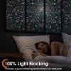 imagerabbitgoo Window Privacy Film Rainbow Film Decorative Window Sticker 3D Static Stained Glass Cling Tint for Room Darkening Day Sleep Black 175 x 787 inchesBlack