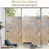 imagerabbitgoo Window Privacy Film Rainbow Film Decorative Window Sticker 3D Static Stained Glass Cling Tint for Room Darkening Day Sleep Black 175 x 787 inchesBrown