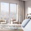 imagerabbitgoo Window Privacy Film Rainbow Film Decorative Window Sticker 3D Static Stained Glass Cling Tint for Room Darkening Day Sleep Black 175 x 787 inchesClear