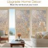 imagerabbitgoo Window Privacy Film Rainbow Film Decorative Window Sticker 3D Static Stained Glass Cling Tint for Room Darkening Day Sleep Black 175 x 787 inchesBrown