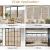 imagerabbitgoo Window Privacy Film Rainbow Film Decorative Window Sticker 3D Static Stained Glass Cling Tint for Room Darkening Day Sleep Black 175 x 787 inchesBrown