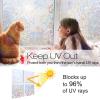 imagerabbitgoo Window Privacy Film Rainbow Film Decorative Window Sticker 3D Static Stained Glass Cling Tint for Room Darkening Day Sleep Black 175 x 787 inchesClear