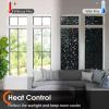 imagerabbitgoo Window Privacy Film Rainbow Film Decorative Window Sticker 3D Static Stained Glass Cling Tint for Room Darkening Day Sleep Black 175 x 787 inchesBlack
