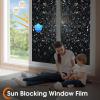 imagerabbitgoo Window Privacy Film Rainbow Film Decorative Window Sticker 3D Static Stained Glass Cling Tint for Room Darkening Day Sleep Black 175 x 787 inchesBlack