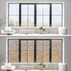 imagerabbitgoo Window Privacy Film Rainbow Film Decorative Window Sticker 3D Static Stained Glass Cling Tint for Room Darkening Day Sleep Black 175 x 787 inchesBrown