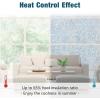 imagerabbitgoo Window Privacy Film Rainbow Film Decorative Window Sticker 3D Static Stained Glass Cling Tint for Room Darkening Day Sleep Black 175 x 787 inchesSilver