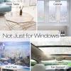 imagerabbitgoo Window Privacy Film Rainbow Film Decorative Window Sticker 3D Static Stained Glass Cling Tint for Room Darkening Day Sleep Black 175 x 787 inchesClear