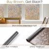 imagerabbitgoo Window Privacy Film Rainbow Film Decorative Window Sticker 3D Static Stained Glass Cling Tint for Room Darkening Day Sleep Black 175 x 787 inchesBrown