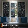 imagerabbitgoo Window Privacy Film Rainbow Film Decorative Window Sticker 3D Static Stained Glass Cling Tint for Room Darkening Day Sleep Black 175 x 787 inchesBlack