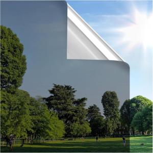 imagerabbitgoo Blackout Window Film Sun Blocking Privacy Cover for Glass Removable Opaque Room Darkening Dark Black Out Window Covers Tint Shades for Home Day Sleep Light Blocker 175 x 787 InchesBlack Silver