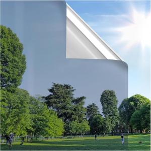 imagerabbitgoo Blackout Window Film Sun Blocking Privacy Cover for Glass Removable Opaque Room Darkening Dark Black Out Window Covers Tint Shades for Home Day Sleep Light Blocker 175 x 787 InchesSilver