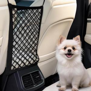 imagerabbitgoo Dog Car Net Barrier for SUVs Pet Barrier with Metal Hooks ampamp Stretchable Mesh Car Divider ampamp Storage Bag Easy to Install Drive Safely with Children ampamp Pets 1398quot1555quot117 x 117