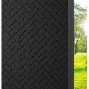 imagerabbitgoo Window Privacy Film Frosted Glass Decorative Static Cling Sticker Sun Blocking Vinyl Covering for Home Kitchen Living Room Bathroom Black 175 x 787 inchesBlack