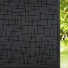 imagerabbitgoo Blackout Window Film Sun Light Blocking Room Darkening Privacy Window Cover Removable Day Sleep Black Out Shades Tint for Home Frosted Glass Film 3D Cross Black 175quot x 787quotBlack