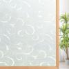 imagerabbitgoo Window Privacy Film Frosted Glass Window Film Stained Glass Removable Decorative Privacy Sticker Non Adhesive UV Blocking Front Door Covering for Home 3D Autumn Leaf 175quot x 787quotFloral Pattern